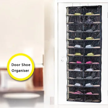 

Multi-pocket Hanging Over Door Shoe Organiser Storage Rack Washable Oxford cloth Bag Box Wardrobe Hook Household Storage F1203