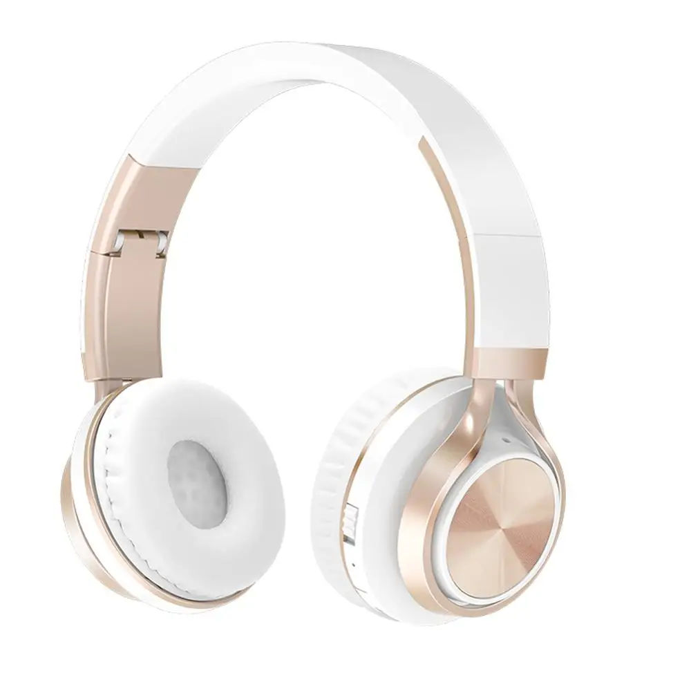 

Gold Color Wireless Headphones V5.0+EDR Bluetooth Headset For Mobile Phone Mp3 Foldable Stereo Noise Reduction Gaming Earphones