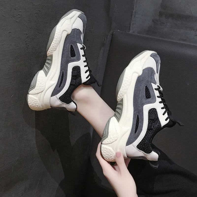 

Women's Breathable Women's Extra High Athletic Shoes Summer Polyurethane Single Shoes 2019 New Style Versatile Online Celebrity