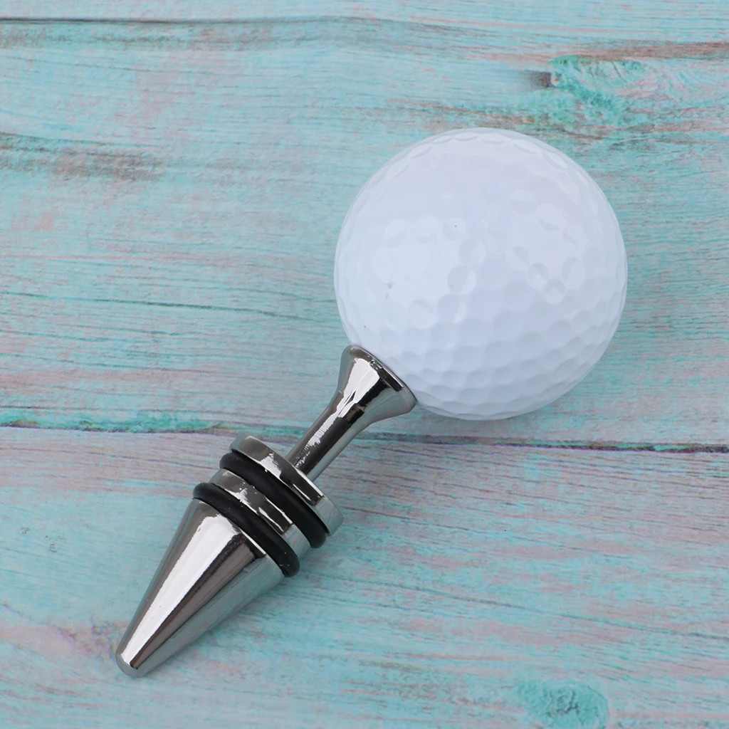 Golf Ball Style Bottle Stopper, Reusable Wine Bottle Stopper, Durable Liquor Bottle Saver, Best Gift for Golfers