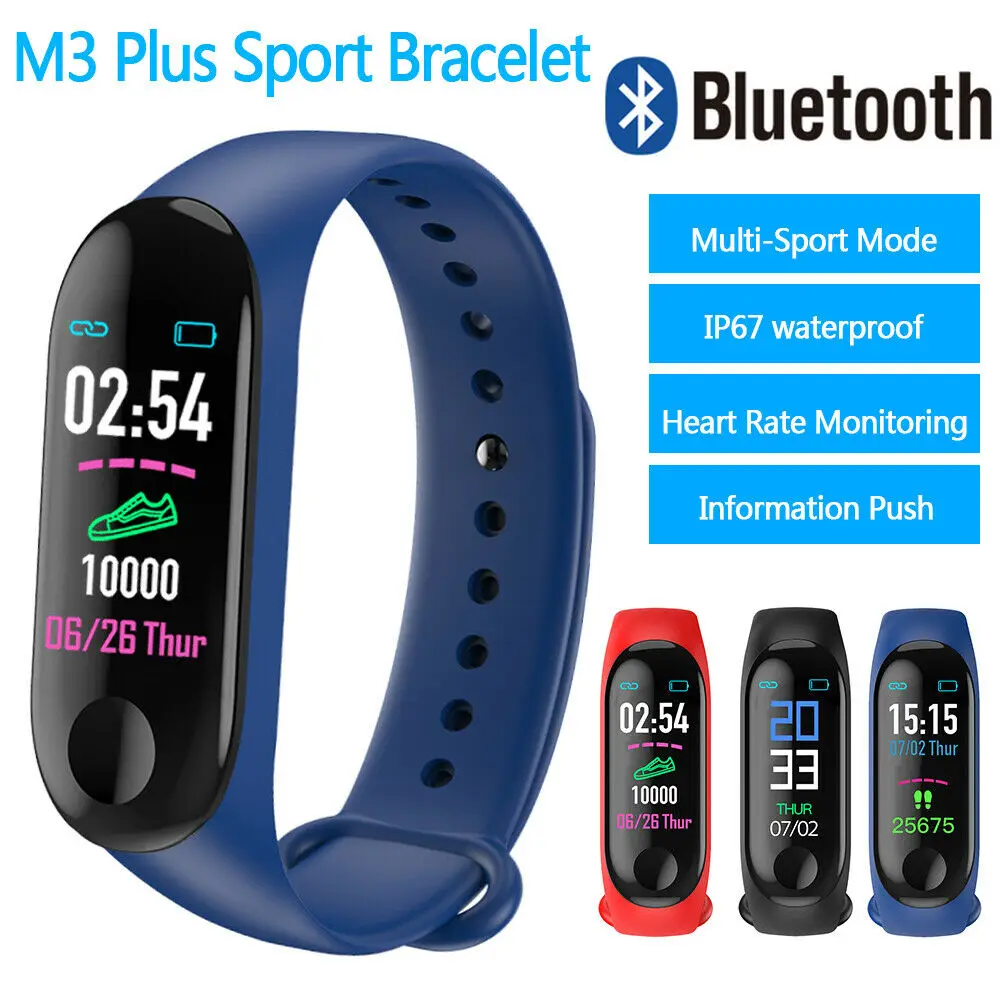 M3 Plus, умный браслет, умный Браслет, фитнес-трекер, M3plus, умный браслет, пульсометр, спортивный, Смарт-часы, ремешок