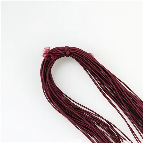 Wine red 8M 1 мм цветная высокоэластичная круглая эластичная повязка круглая эластичная канатная Резиновая лента эластичная линия DIY аксессуары для шитья ювелирных изделий 8 метров - Color: Wine red 8M