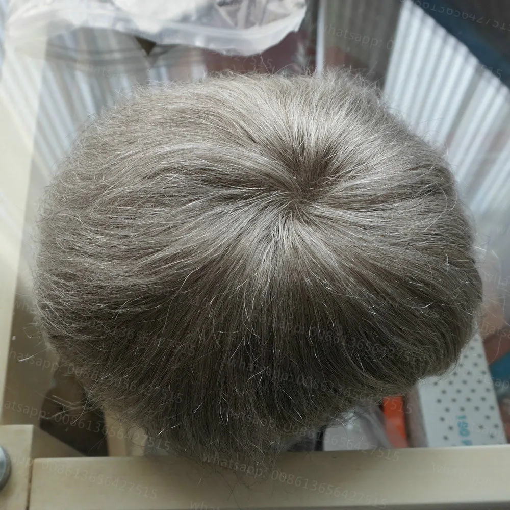 Hstonir 6 шт./партия мужской парик из натуральной кожи индийские волосы парик из натуральных волос H082 - Парик Цвет: 565 #