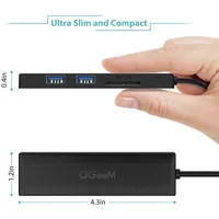 QGeeM USB Hub 3.0 Adapter 0.11m Card Reader USB Splitter for Xiaomi Laptops Macbook Pro USB 3.0 Hub for PC Computer Accessories 2