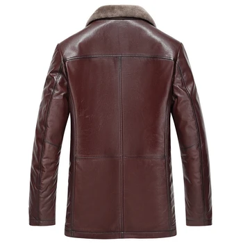 

Genuine Leather Jacket Men Slim Winter Warm Sheepskin Coat Wool Coats Plus Size 5XL 6XL Jaqueta De Couro 16688 ZL383