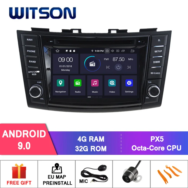 PX5 Android 9.0 WITSON Android 9,0 ips HD экран для SUZUKI SWIFT 2012 автомобильный DVD для радио, навигации 4 Гб ram+ 32 Гб FLASH 8 Octa Core+ DVR/wifi+ DSP+ DAB+ OBD - Цвет: PX5 Android 9.0