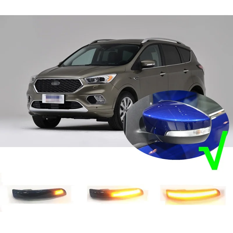 Подходит для Ford Kuga II DM2 Van EcoSport 2013- Динамический светодиодный мигалка зеркало индикатора светильник поворота ретранслятор сигнала