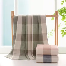 Детская одежда от A Generation of Fat в японском стиле, платье в клетку хлопковое банное Полотенца газовое простой, хорошо впитывают воду для взрослых Большое банное полотенце п