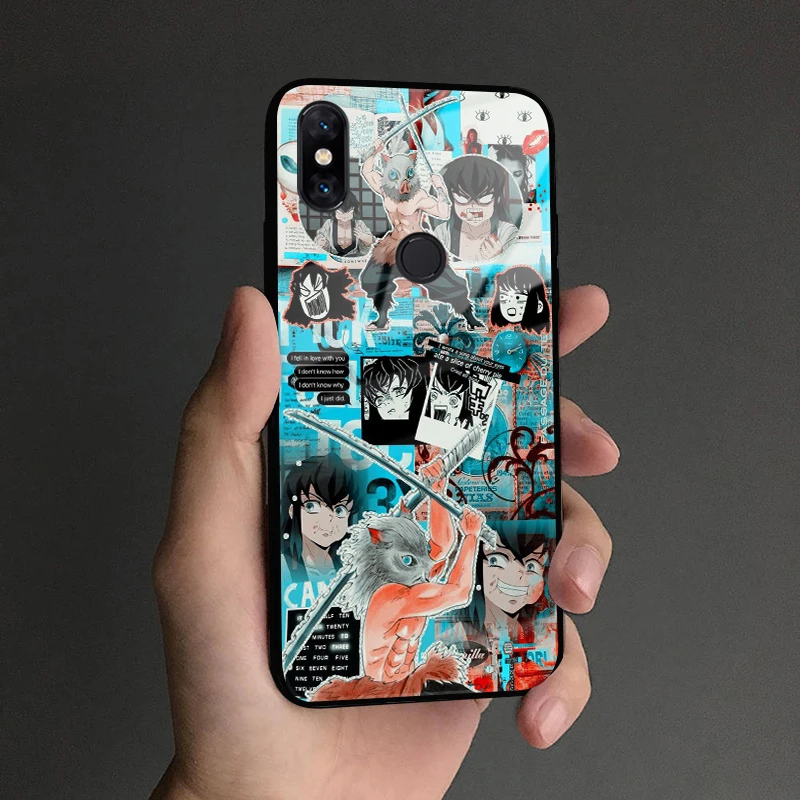 Kimetsu no Yaiba аниме коллаж мягкий силиконовый стеклянный чехол для телефона чехол для Xiaomi mi 8 9 SE mi x 2 2s 3 Red mi Note 5 6 7 8 Pro - Цвет: AE 2574