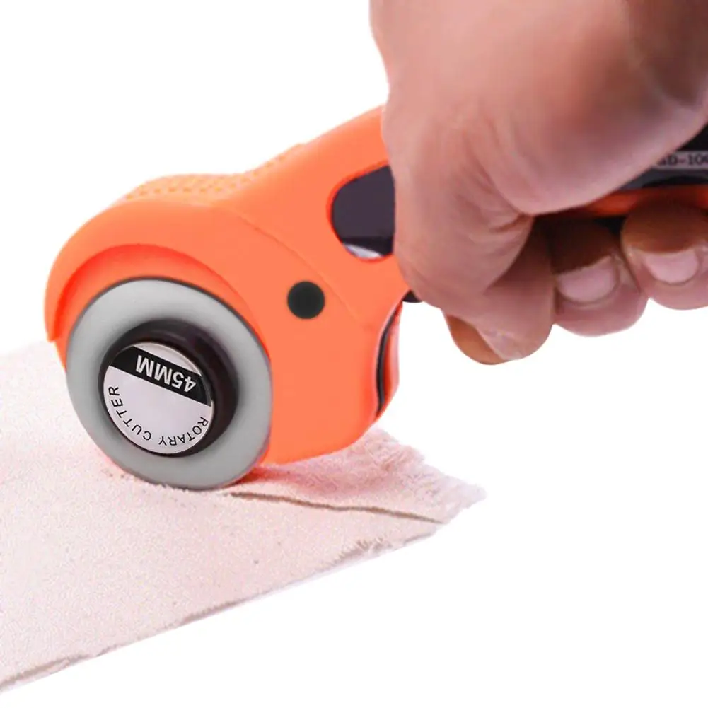 45mm Rotary Cutter Patchwork Roller Cutter Wheel Round Knife Cloth Knife Leather Craft Fabrics Cutter DIY Sewing Accessories