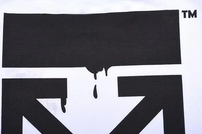 Симпсон 19SS Off-White OW arrow унисекс милая пара влюбленных моделей хлопок Повседневная мода короткий рукав круглый вырез Футболка