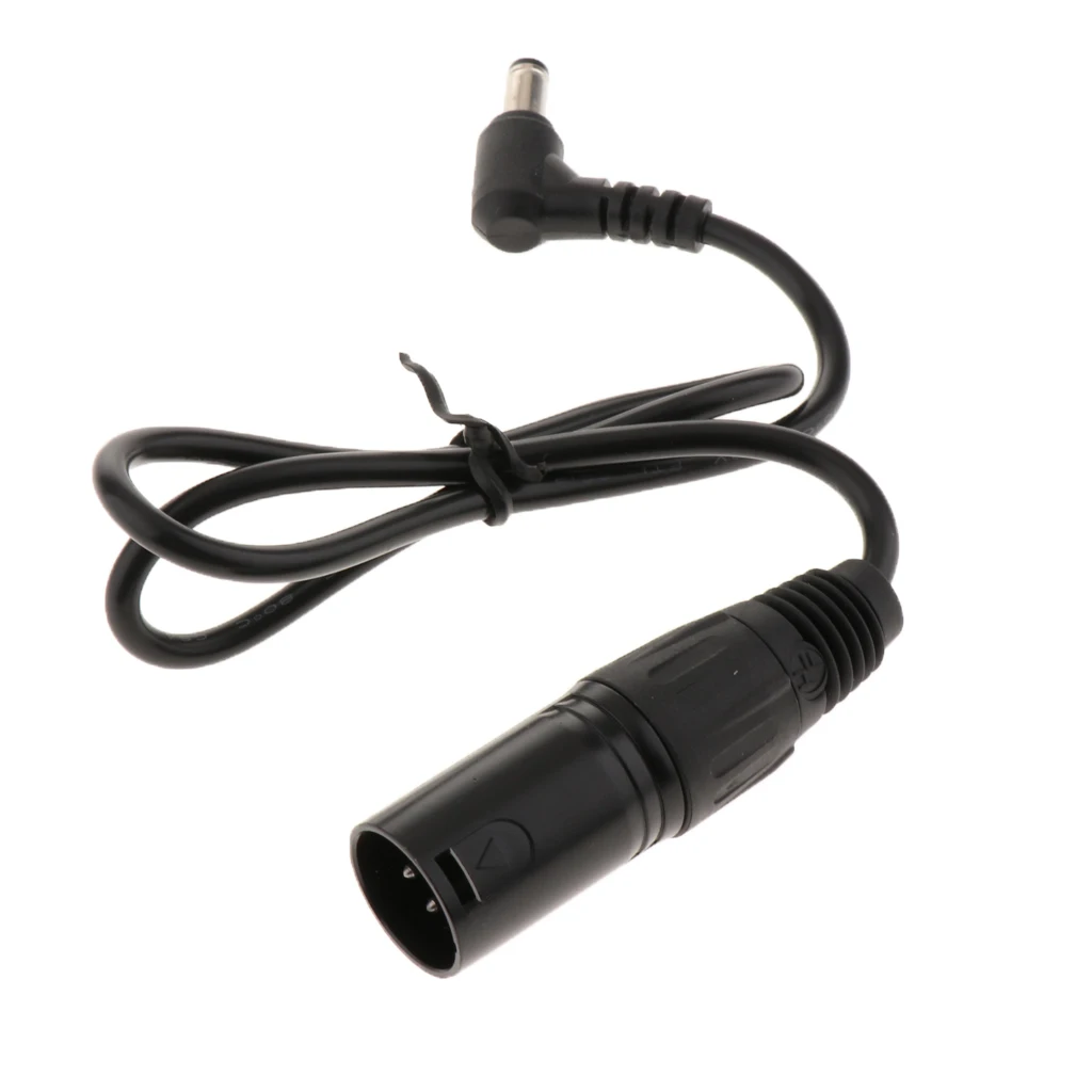 DC5.5mm x 2.1mm Male Plug to 4 Pins XLR Male Connector DC Power Adapter Cable Wire - 60cm Length