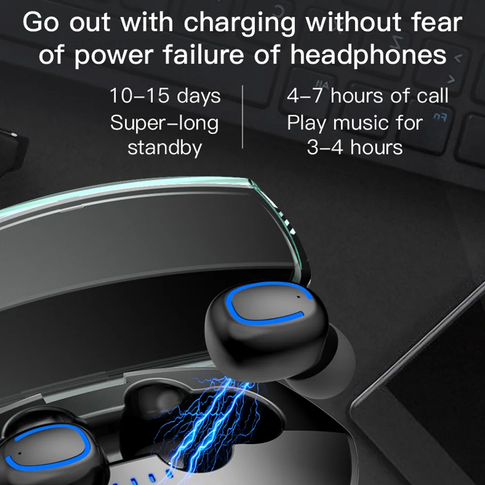 TWS 5,0, беспроводные, голосовое управление, Bluetooth, водонепроницаемые наушники, мини, вкладыши, Спортивная гарнитура, HiFi, бас, стерео гарнитуры