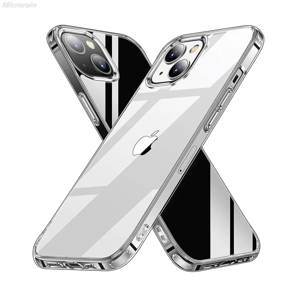 Ультратонкий Прозрачный чехол для iPhone 13 12 11 Pro Max мягкий прозрачный силиконовый из