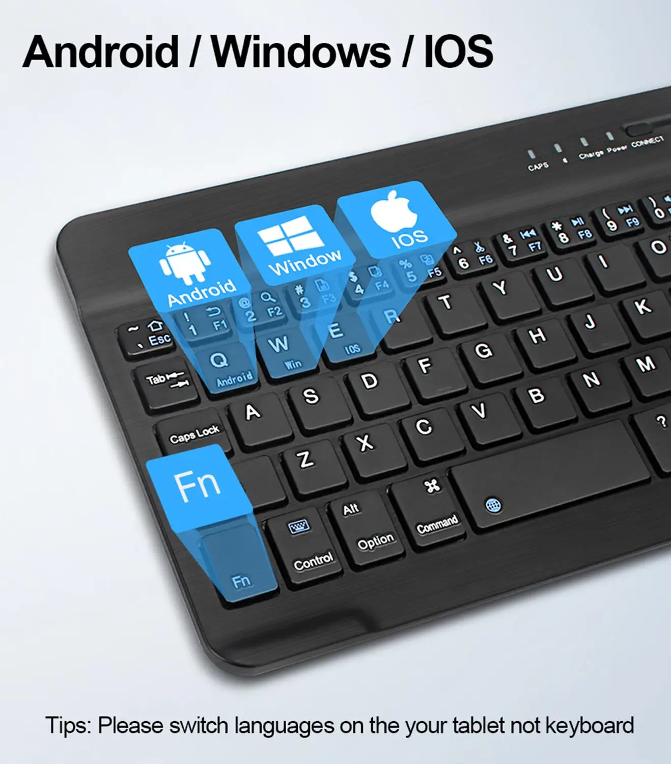 Teclado bluetooth inalámbrico, miniteclado para PC, teléfono y iPad, silenciosos y recargables - Imagen 4