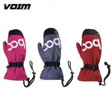 Теплые лыжные перчатки для мужчин и женщин, Зимние флисовые водонепроницаемые теплые зимние перчатки для сноуборда, спорта на открытом воздухе для катания на лыжах