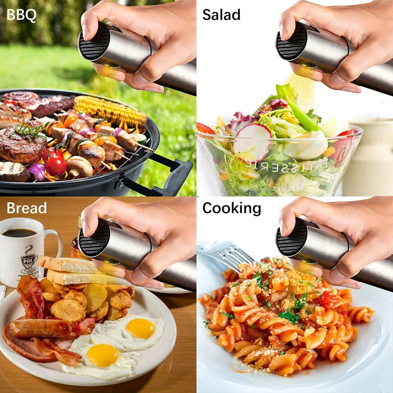 

Zhangji 100 мл из нержавеющей стали распылитель оливкового масла бутылка распылитель уксуса диспенсер для жидкости для приготовления пищи, барбекю, салата