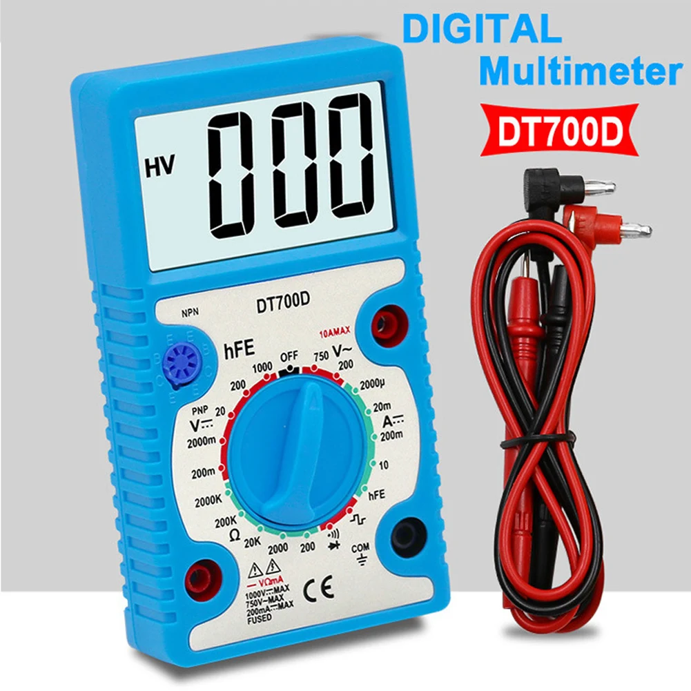 

Digital Multimeter Buzzer Overload Protection Mini Wave Output Voltmeter Tester Large Screen for DC voltage AC voltage Measuring