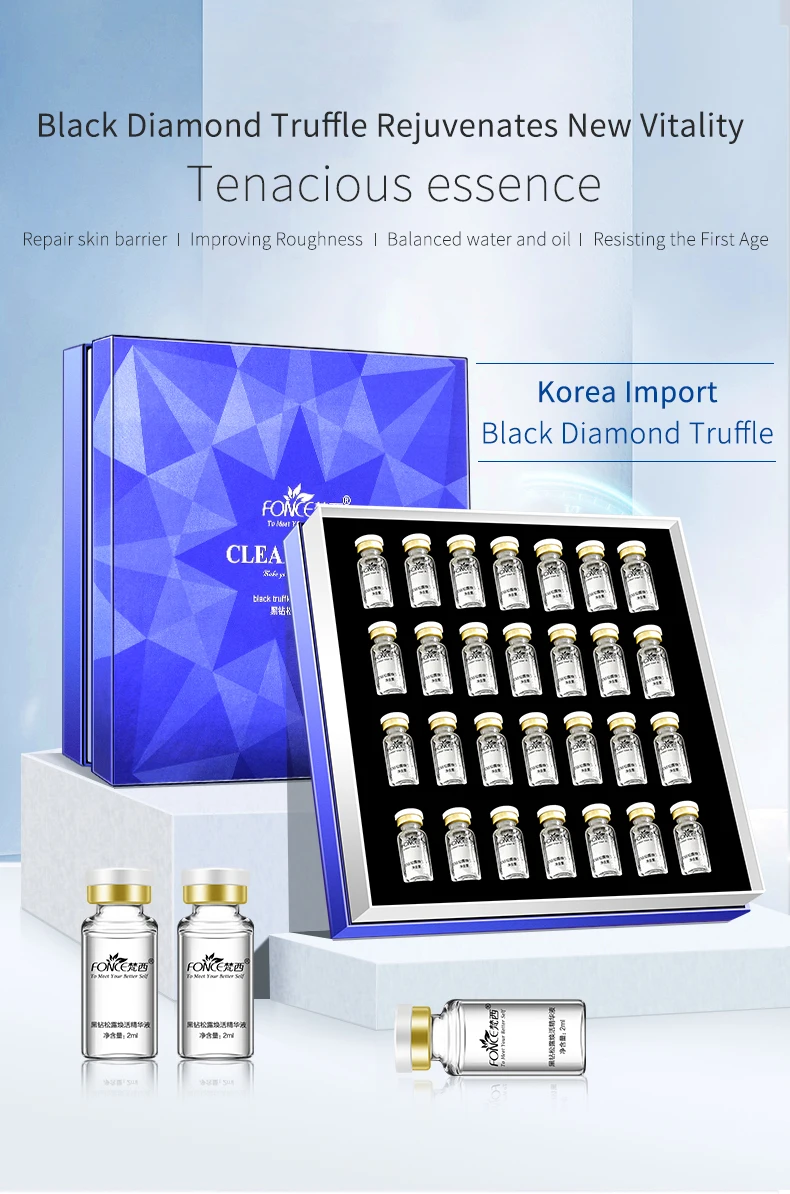 Корейский для ухода за кожей черный алмаз трюфель Huan live Essence 28 бутылок подарок девушки увлажняющий крем для лица Ремонт пор
