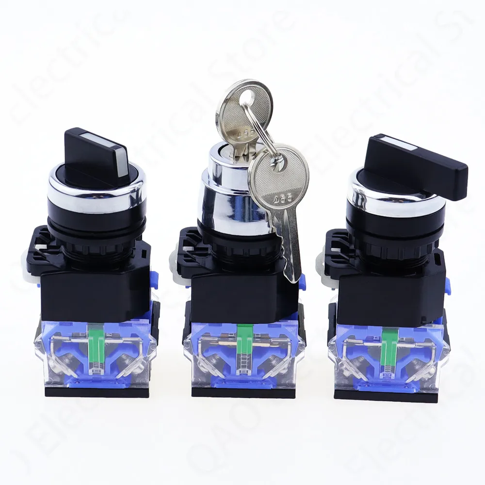 

New patternLA38 2 position 3 position 1NO /1NC series High quality Knob switch Key switch Silver dot