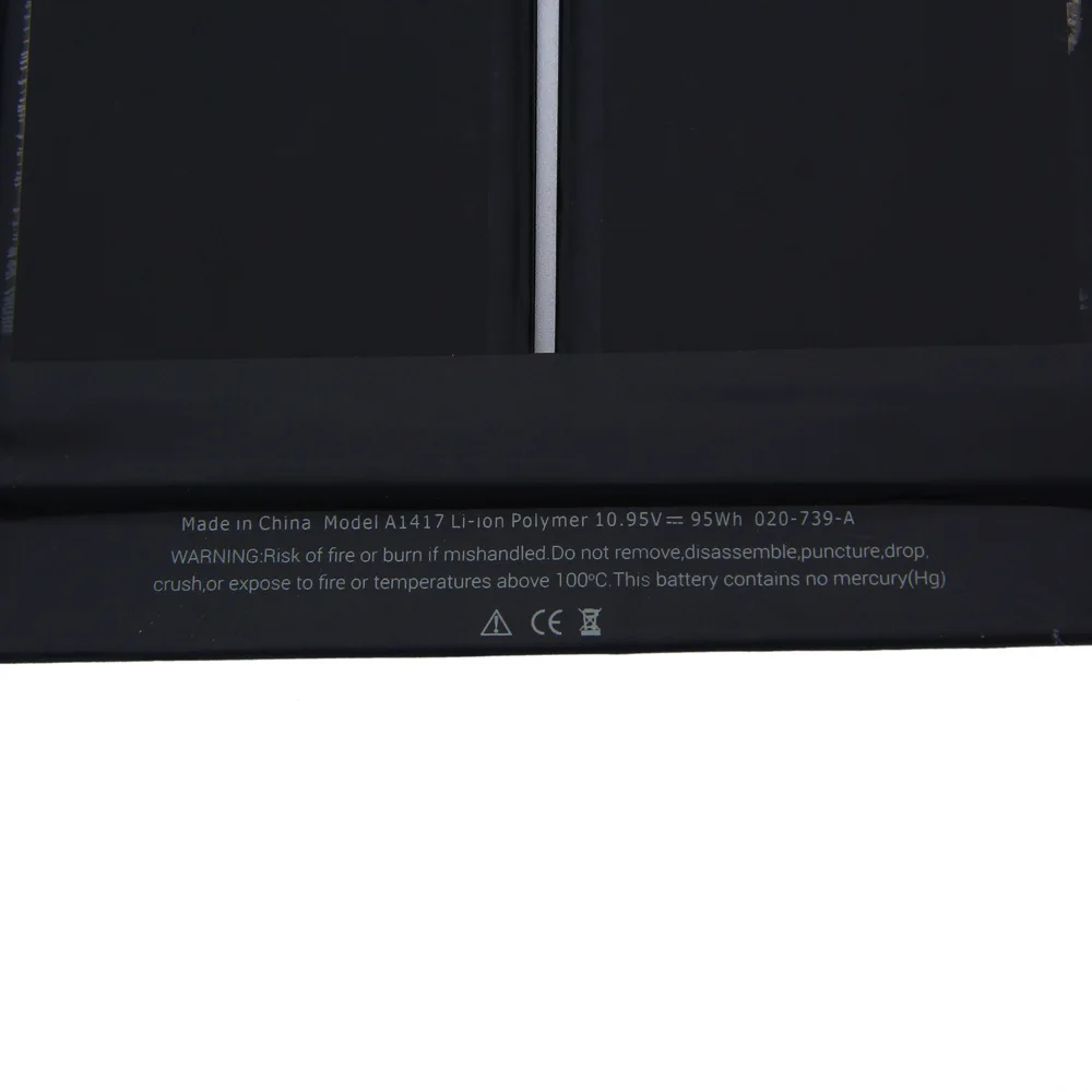 95Wh 10,95 V A1417 Аккумулятор для ноутбука Apple Macbook Pro 1" дюймов A1398 Mid 2012 раннее 2013 retina MC975 MC976 MD831
