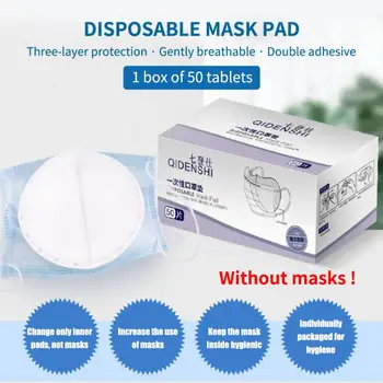 

50pcs Disposable Masks Gasket Fit Most Masks Filter Anti Dust Fog Bacteria Dust Filter Pads for Safety Anti Air Pollution Masks
