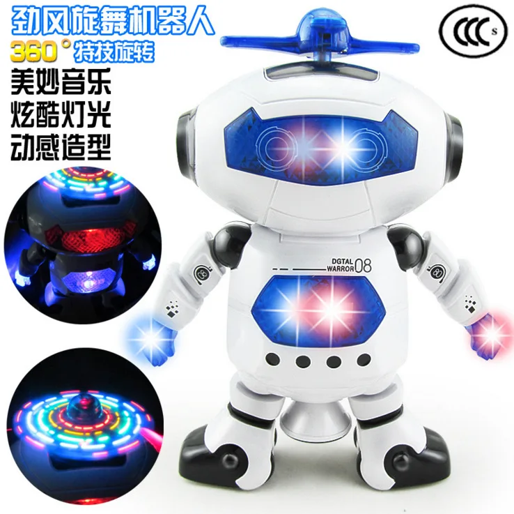 

CHILDREN'S Toy Space Dancing Electric Robot 360-Degree Rotating Light Multi-functional Hot Sales Toy