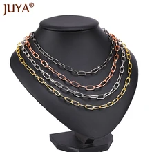 Juya Trendy Necklace Chain for Jewelry Making DIY Necklace Accessories Choker Curb Chains chaine pour fabrication bijoux