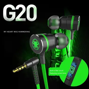 

G20 Wired earphone High bass dual drive stereo In-Ear Earphones With Microphone Computer earbuds For Cell phone MP3
