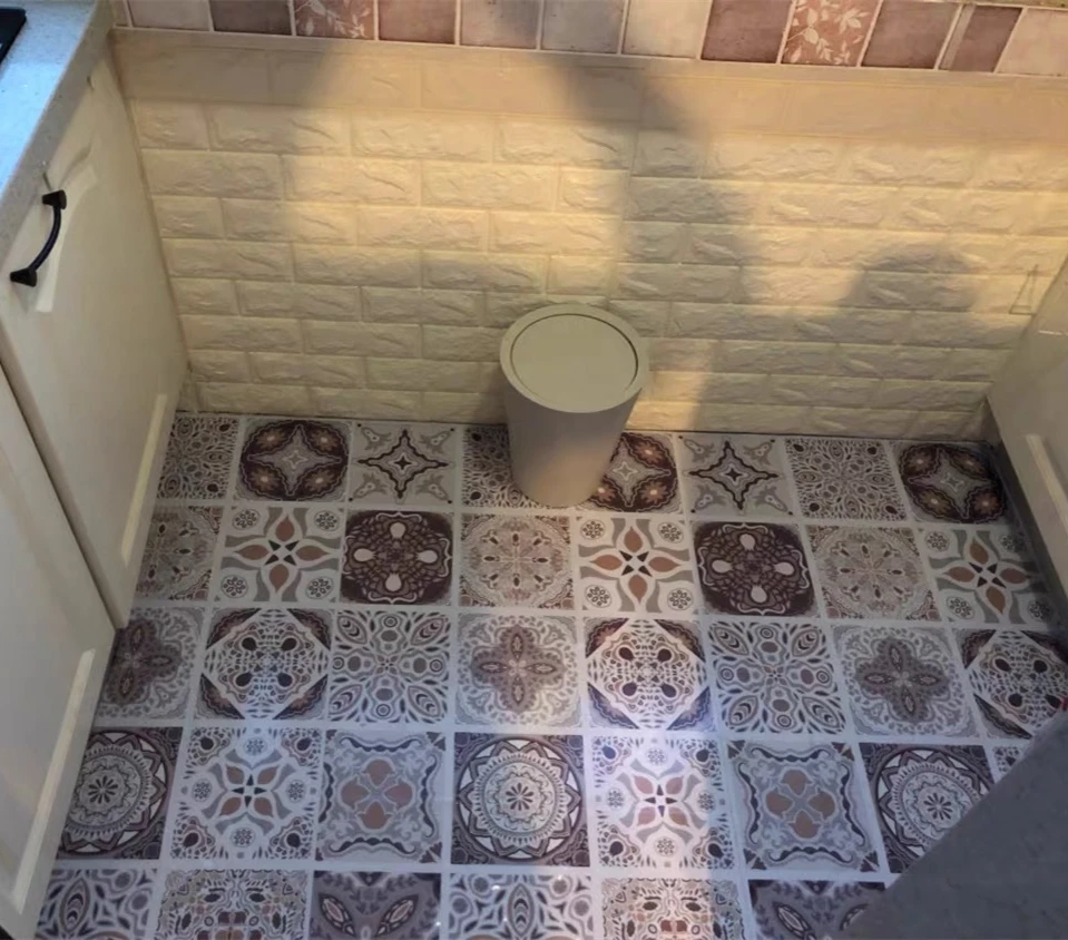 Funlife Moroccan Adhesive Floor Tiles Sticker Waterproof Bathroom Decoration Non Slip Pvc Laminate Flooring Sheet Carpet Sticker Decorative Films Aliexpress