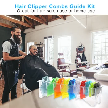 

10PCS Hair Clipper Combs Guide Kit Multi-color Magnetic Plastic Hair Trimmer Guards Attachments Hair Salon Tool for Hair Salon