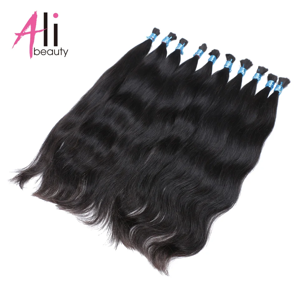 Human Braiding Hair Bulk No Weft Extensions 100g 100% Brazilian Remy Human Hair Bulk Bundles by Ali-beauty