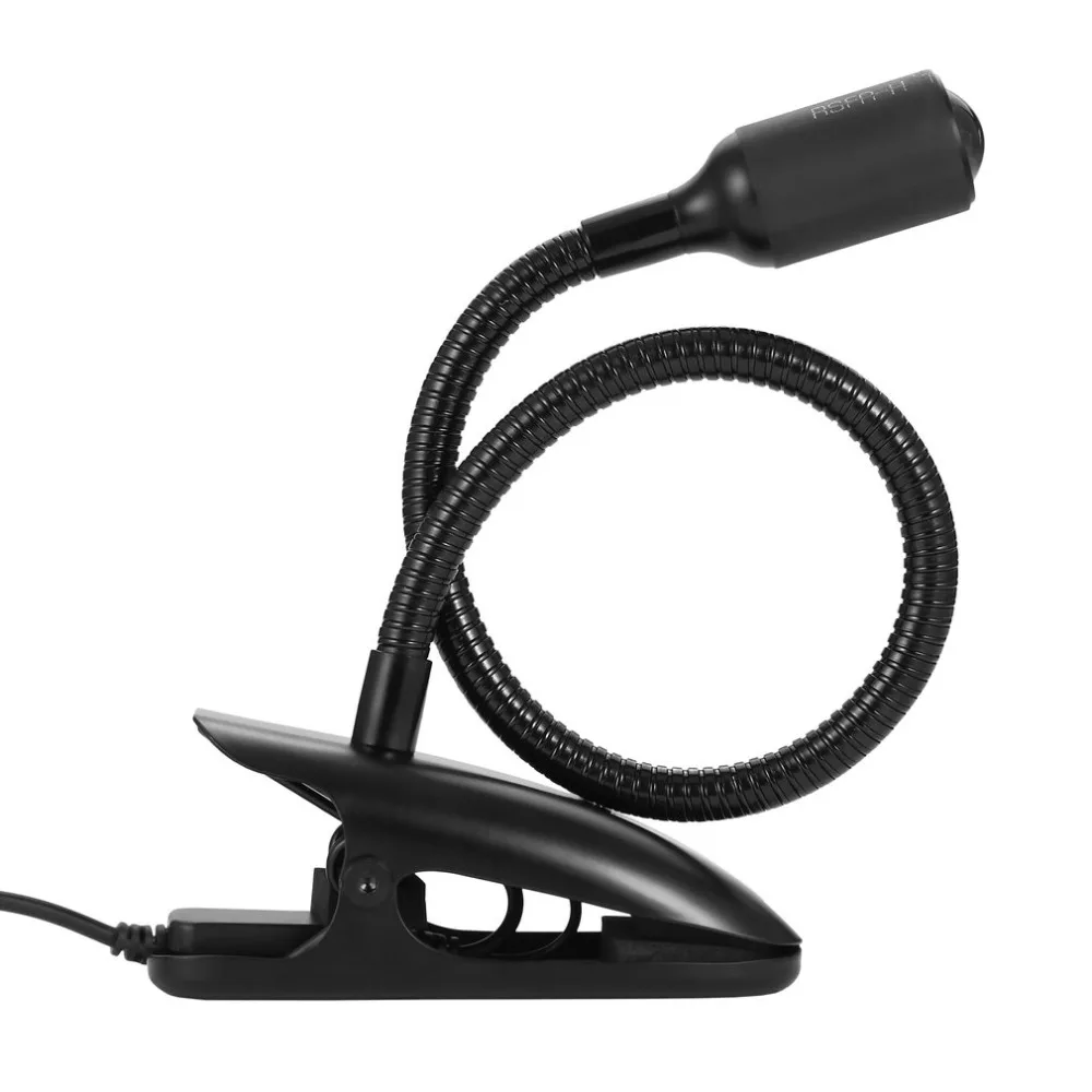 Регулируемый USB Перезаряжаемый светодиодный Настольный светильник с зажимом, сенсорный переключатель, Диммируемый студенческий офисный книжный светильник