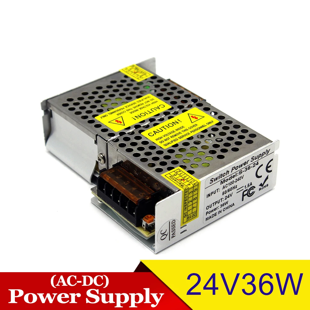 Источник питания DC 12V 15V 18V 24V 25W 36W Трансформаторы освещения 110v 220v AC к DC12V DC24V DC15V DC18V SMPS для светодиодного освещения CCTV