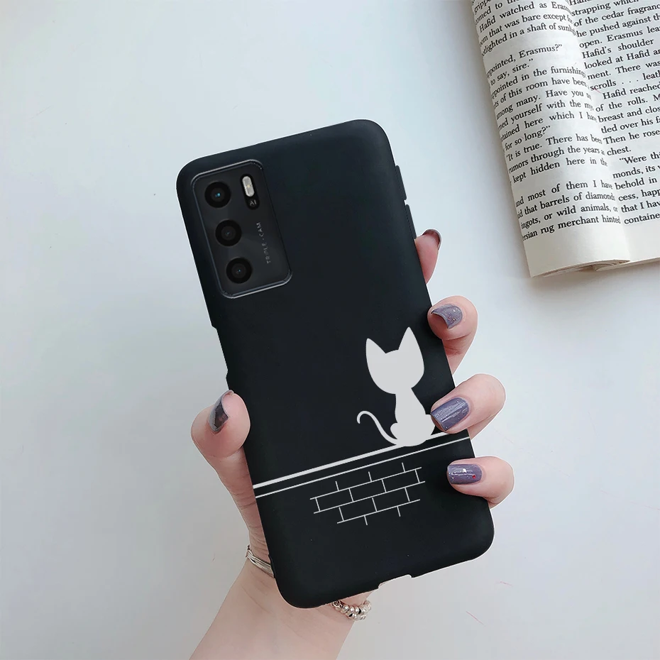 cases for oppo black For Oppo A16s a16 Case 6.52'' Cute Painted Soft Silicone Back Cover for OPPO A16 2021 A 16 S Phone Cases Shockproof Fundas Coque a cases for oppo phones