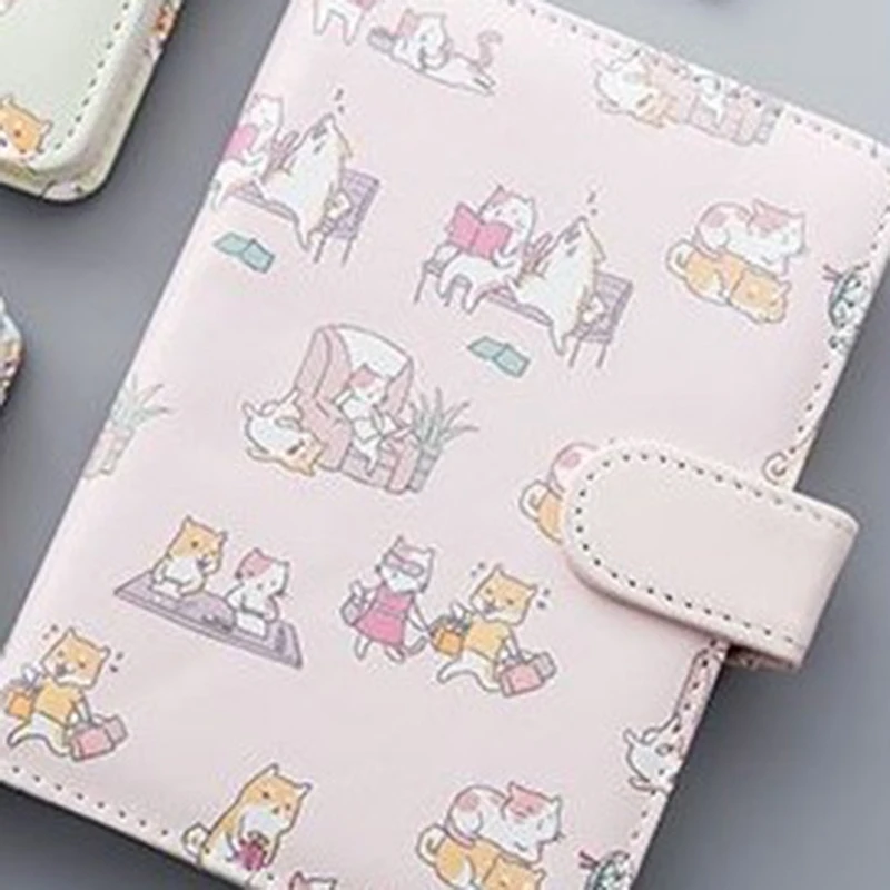 Милый мультяшный напечатанный блокнот Kawaii животное ПУ покрытие Nopated Traveler Journey Дневник Школьные офисные принадлежности
