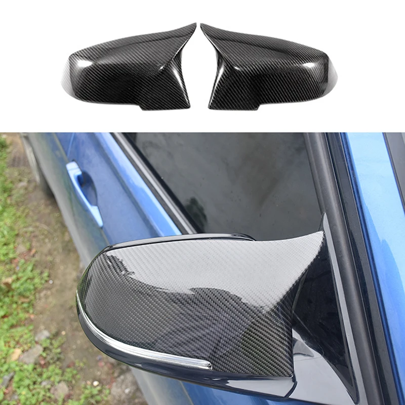 

2pcs 100% Carbon Fiber Door Rearview Mirror Replace Cover For BMW X1 E84 & 1 Series F20 & 2 Series 2014-17 & 3 Series & 4 Series