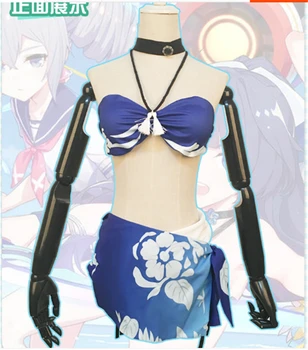 

Game Honkai Impact 3 Raiden Mei Swimsuit Cosplay Costume Lolita Lovely Cos Summer Dress H