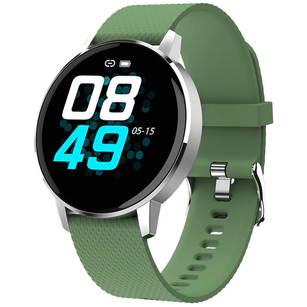 Смарт-часы GEOZON Sky Silver/Green (G-SM07SVRG) | Электроника