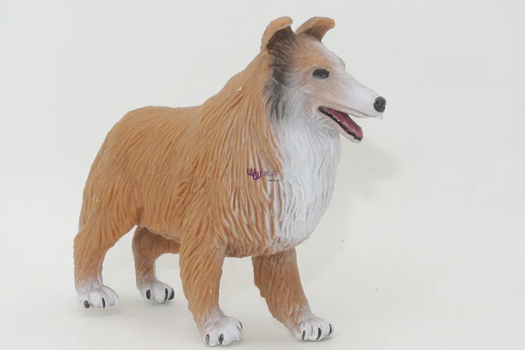 Model Wild Animal Model Set Large Collie Dog Plastic Emulate Toy