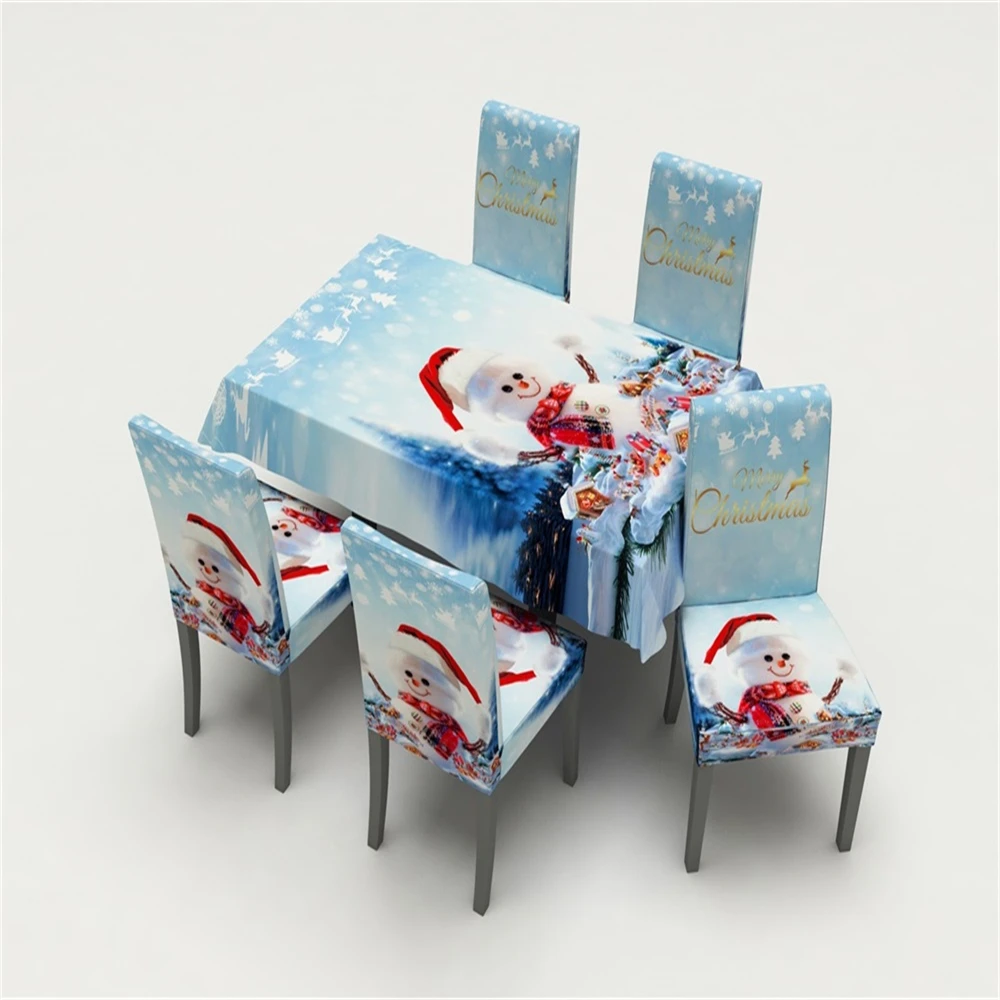 Merry Christmas Чехол для стула «Рождество» дерево красная кухонная скатерть вечерние праздничные украшения дома столовая скатерть