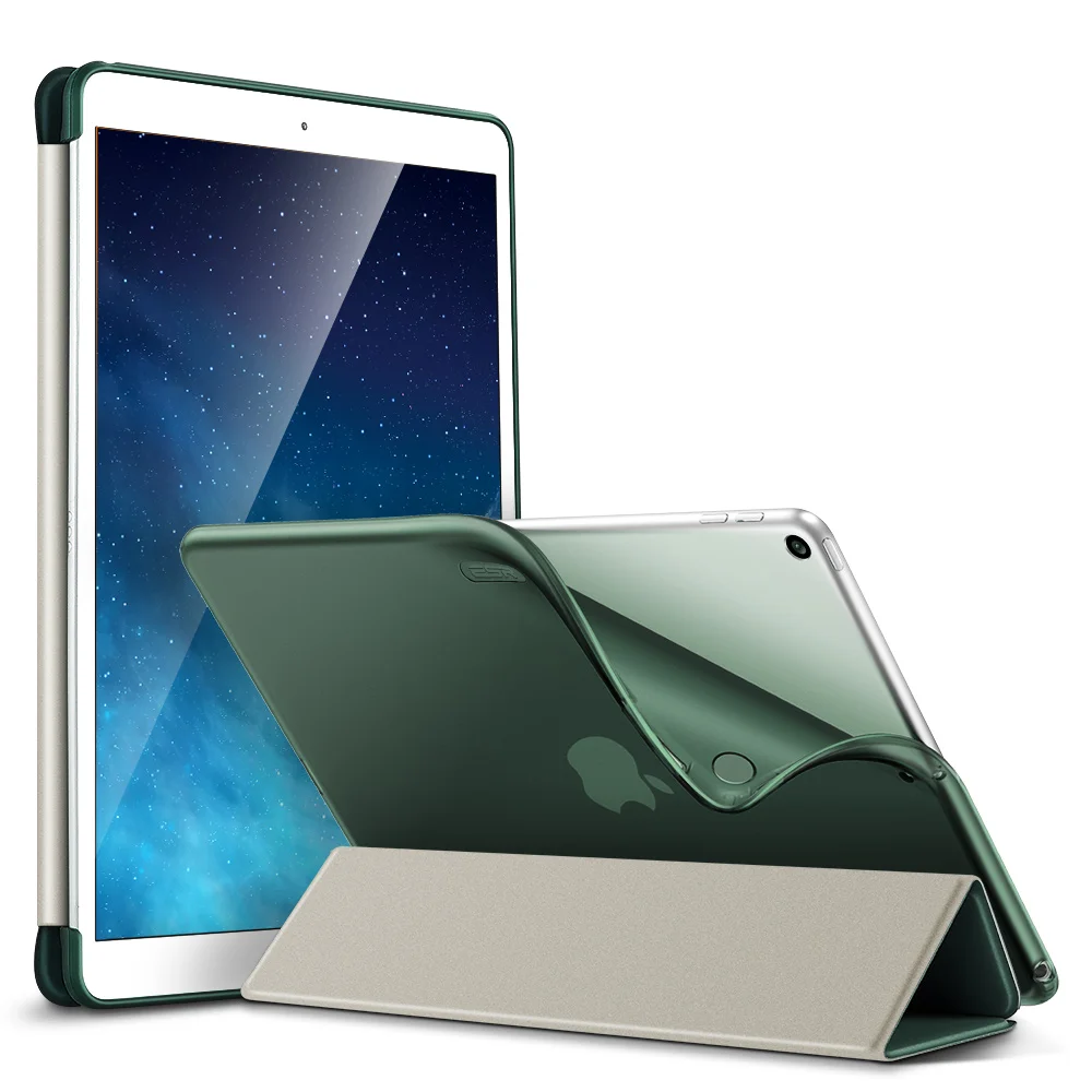 Тонкий умный чехол ESR Rebound для iPad 7th Gen, гибкий чехол из ТПУ с прорезиненным покрытием, чехол-накладка для iPad 7 10," Folio