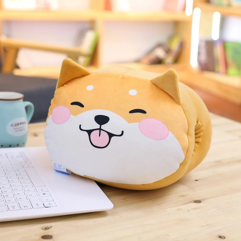 Мягкими Животные руки Подушка Кошка Собака Хаски Косплей Shiba «Лисья Секретная служба»(Inu очаровательны чучела Мультфильм Plushie 2-в-1 подушка для сна подушка подарок для ребенка