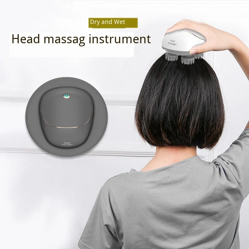  Scalp Massager Head Relax Electric Kneading Vibraiton Simulation Massage Machine Wireless Portable 