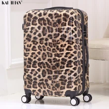 2" 24" 2" дюймов модный чемодан на колесах Зебра леопардовый принт унисекс Роллинг багаж носить на дорожные сумки на колесах каюта багажа