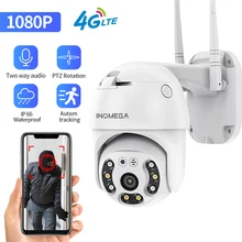 INQMEGA 4G kamera WIFI 2MP 1080P kamera PTZ Dome bezprzewodowa karta SIM GSM kamera IP bezpieczeństwo na zewnątrz CCTV P2P IR Night Vision 30M