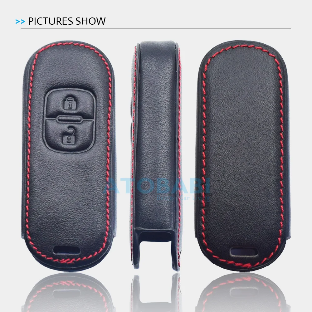 Чехол для автомобильного ключа из натуральной кожи Mazda 3 2 5 6|auto smart key|smart key caseauto case |