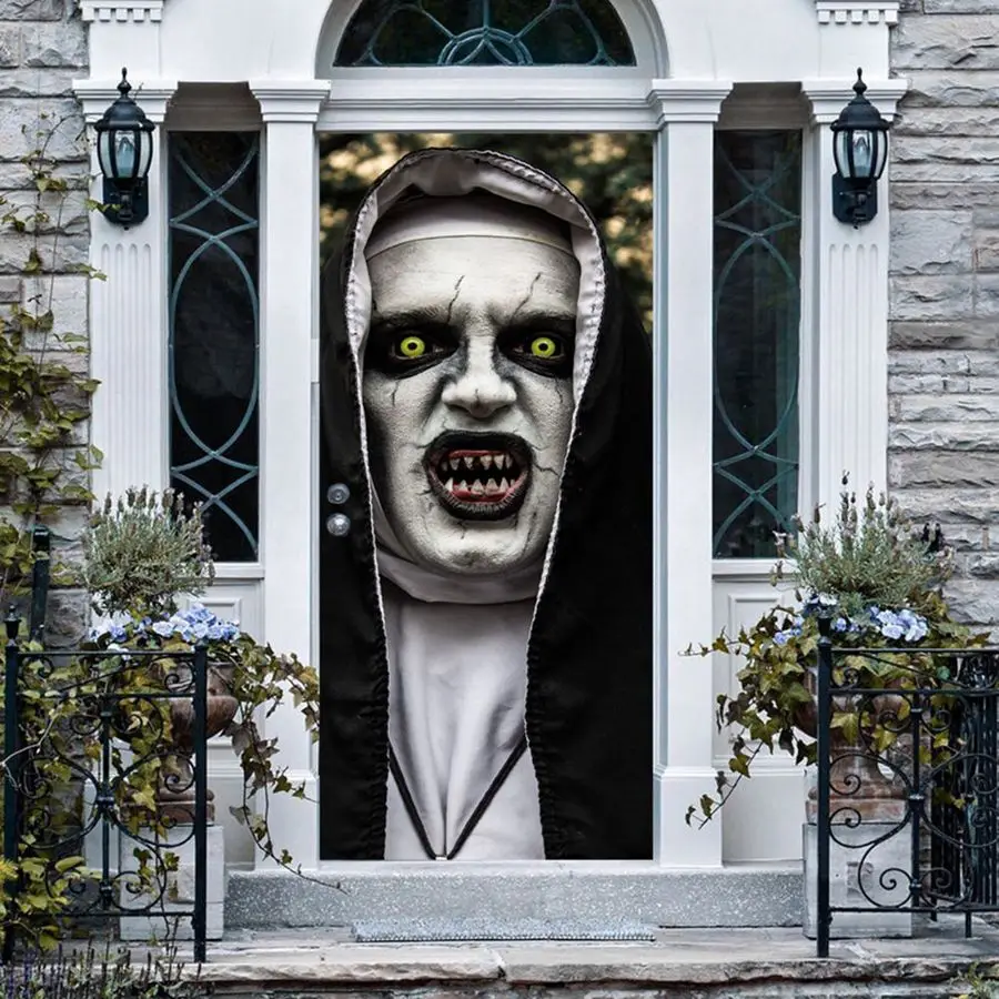 

Halloween ghost door stickers Horror Witch Glass Window Paste Halloween Decorations for Home Stickers