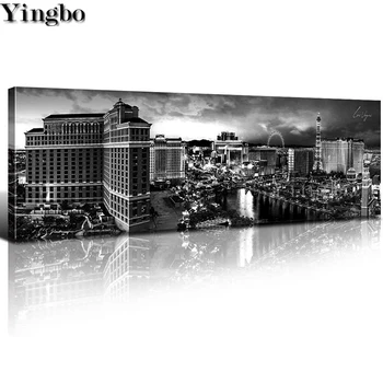 

Large 5d diy diamond painting Black and white newyork cityscape diamond mosaic full square round drill diamond embroidery kit