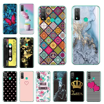 

For Huawei P smart 2020 Case cover Soft Tpu Silicon coque On P Smart 2020 POT-LX1A 6.21" Bumper Painted Shells Bags cute Fox
